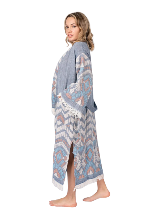Kerra Cotton Bath Robe, Nightwear, Dressing Gown - Image 2