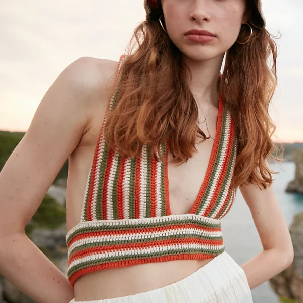 Hand Knitted Crop Sun
