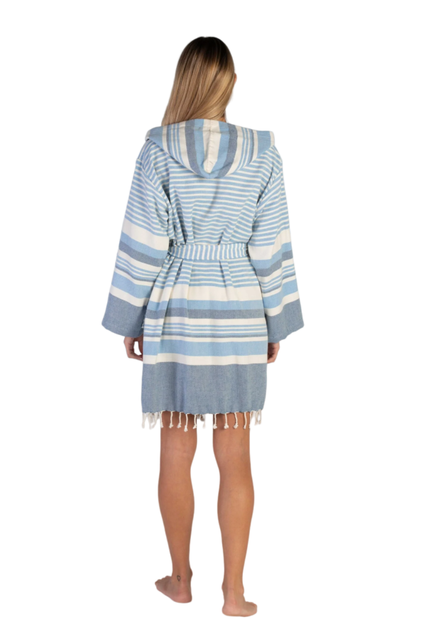 Mugla Hooded Cotton Bath Robe, Nightwear, Dressing Gown - Image 2