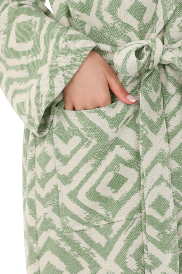 Yesim Hooded Cotton Bath Robe, Nightwear, Dressing Gown - Image 4