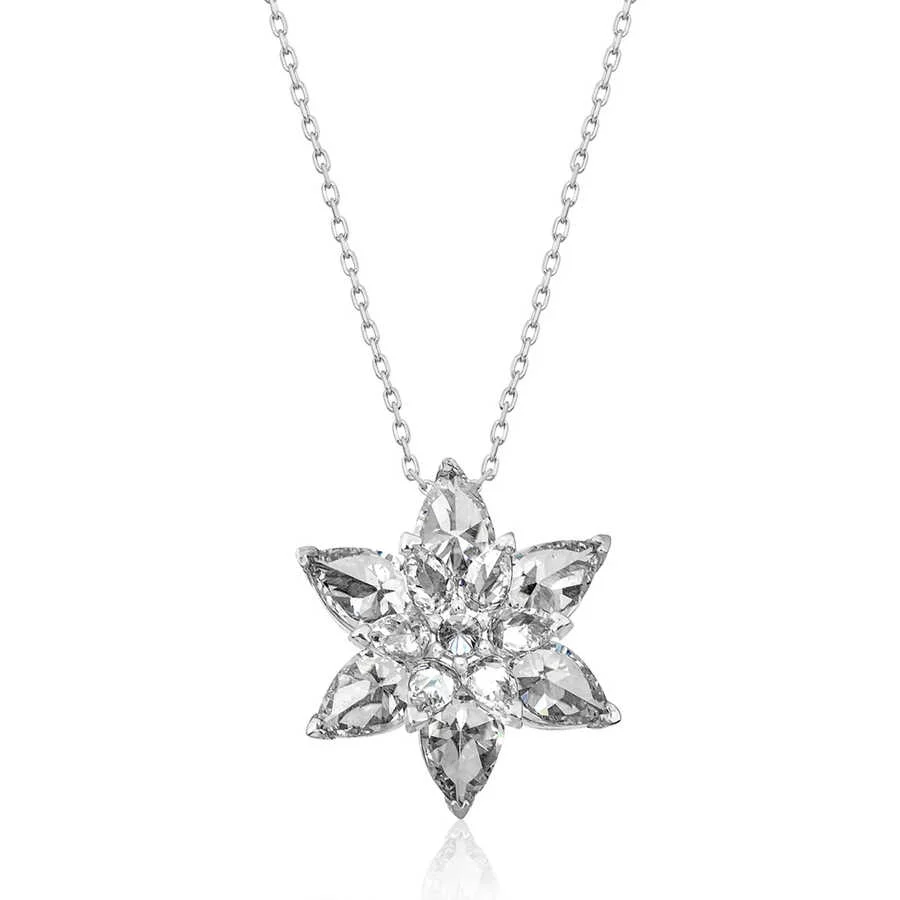 925k Sterling Silver White Lotus Flower Minimalist Women’s Necklace