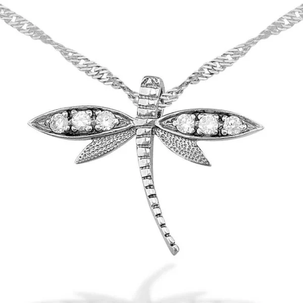 925k Dragonfly Delight: Charming Women’s Necklace