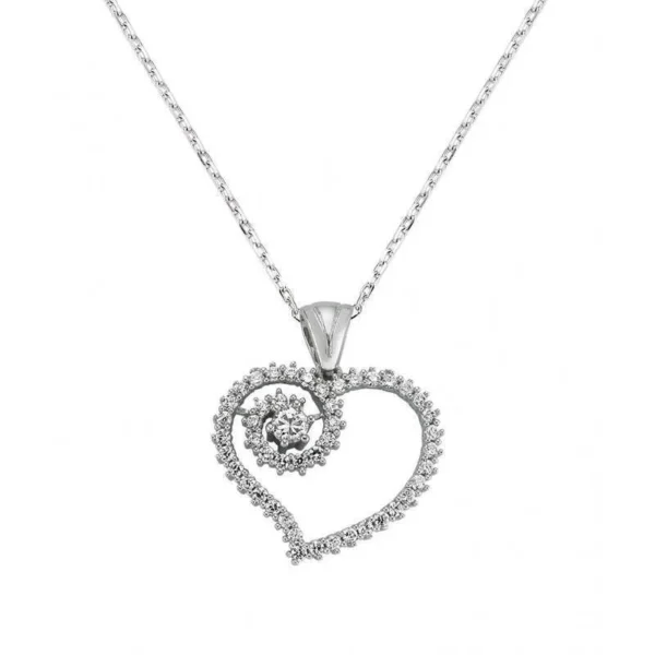 925k Heart-Shaped Solitaire Women’s Necklace – Timeless Elegance For Her