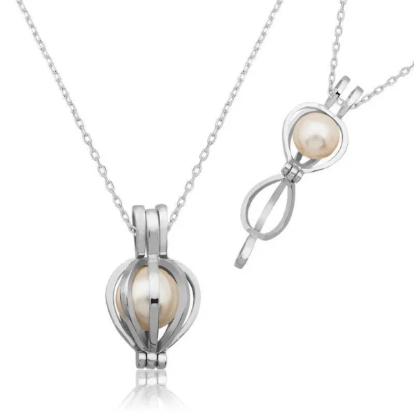 Elegant White Pearl Cage Necklace – Top-Search Women’s Necklace