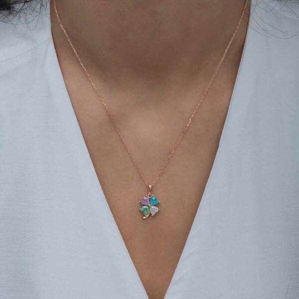 925k Elegant Rose Gold Clover Women’s Necklace – Limited Edition - Image 3